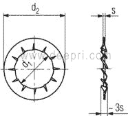 DIN 6798 - Serrated Lock Washers Specifications